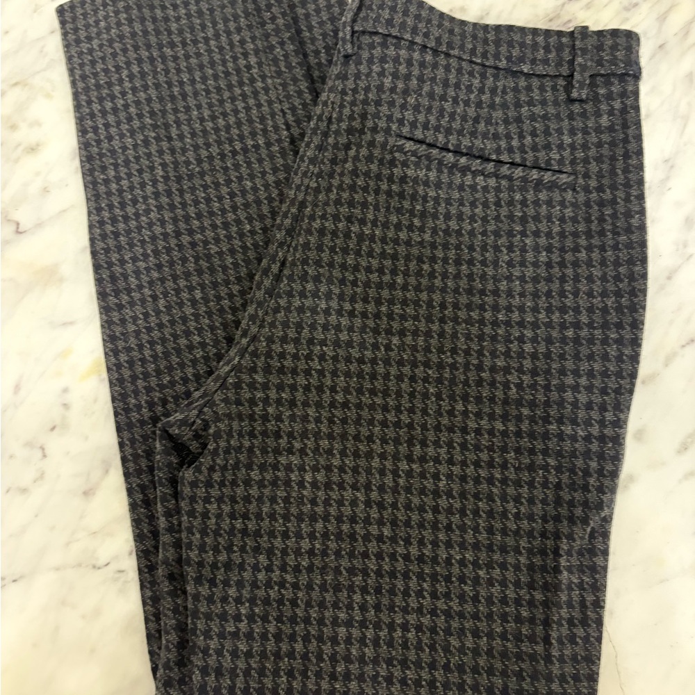 Theory Charcoal Houndstooth Trousers